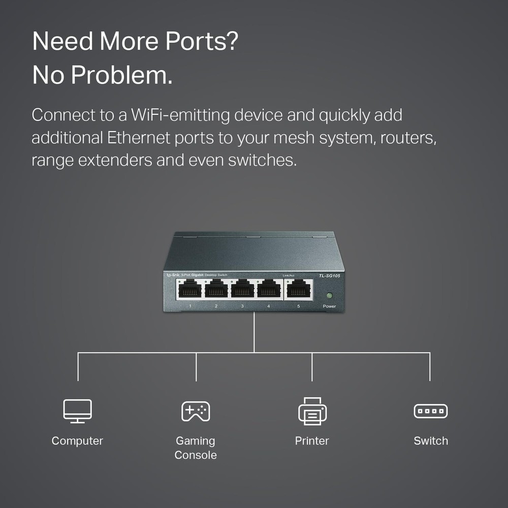 TP-LINK Technologies TP-Link (TL-SG105) 4-Ports External Switch