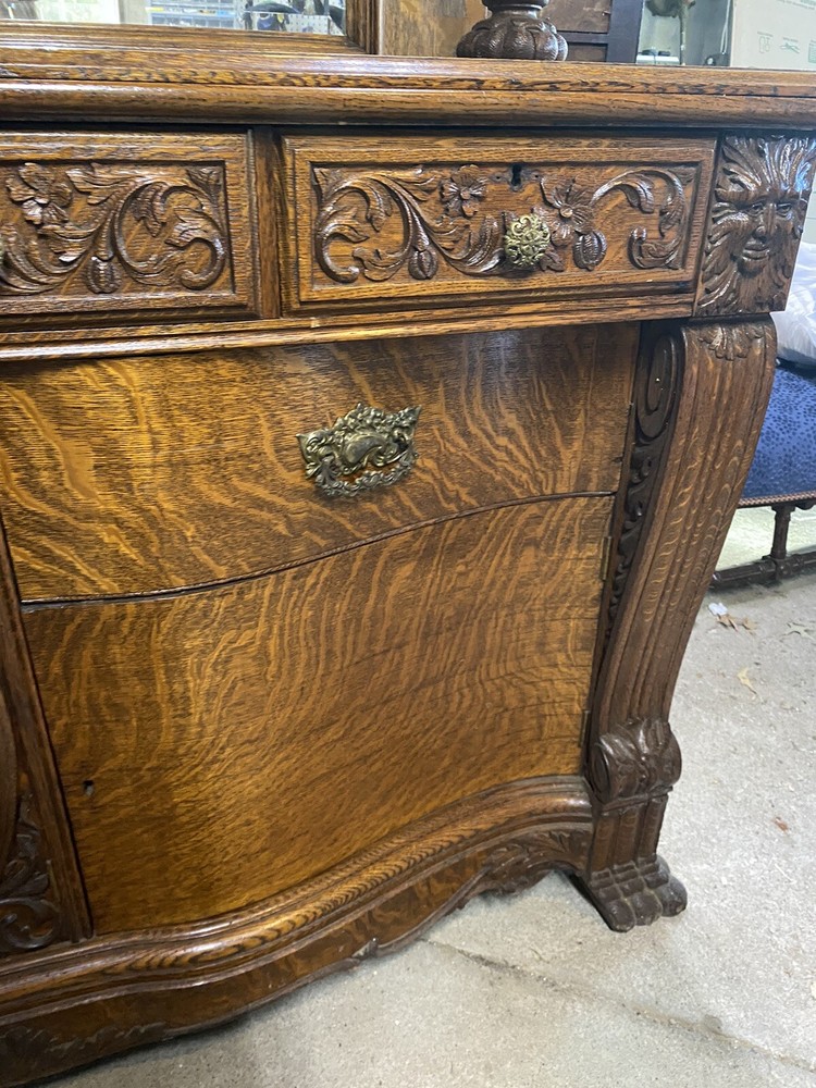 R.J. HORNER WINGED GRIFFIN OAK SIDEBOARD