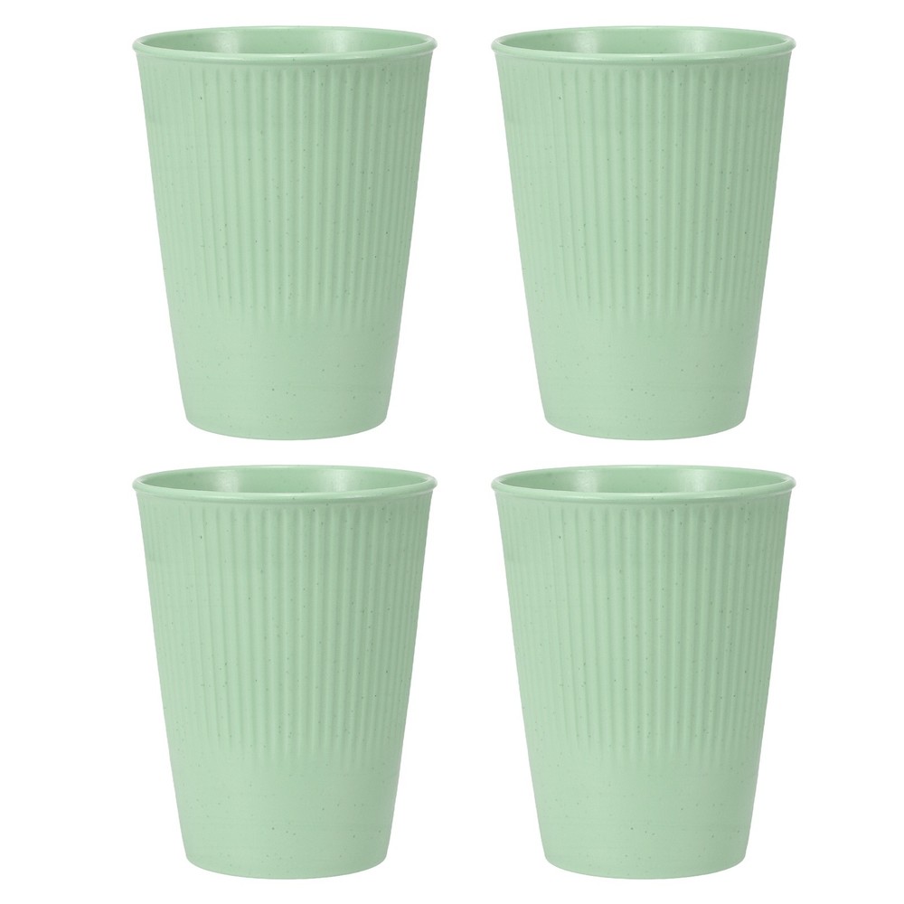4 Pcs Simple Toothbrush Cup, Light Green