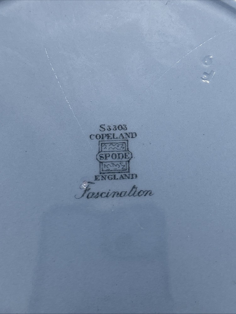 Spode Blue Triangular Plate Fascination Bread Tricorn 3303 50’s