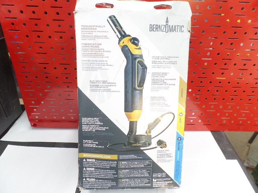 BERNZOMATIC BZ8360T FIREPOINT CREATOR TOOL, ADJUSTABLE HANDLE TORCH & HOSE/STAND