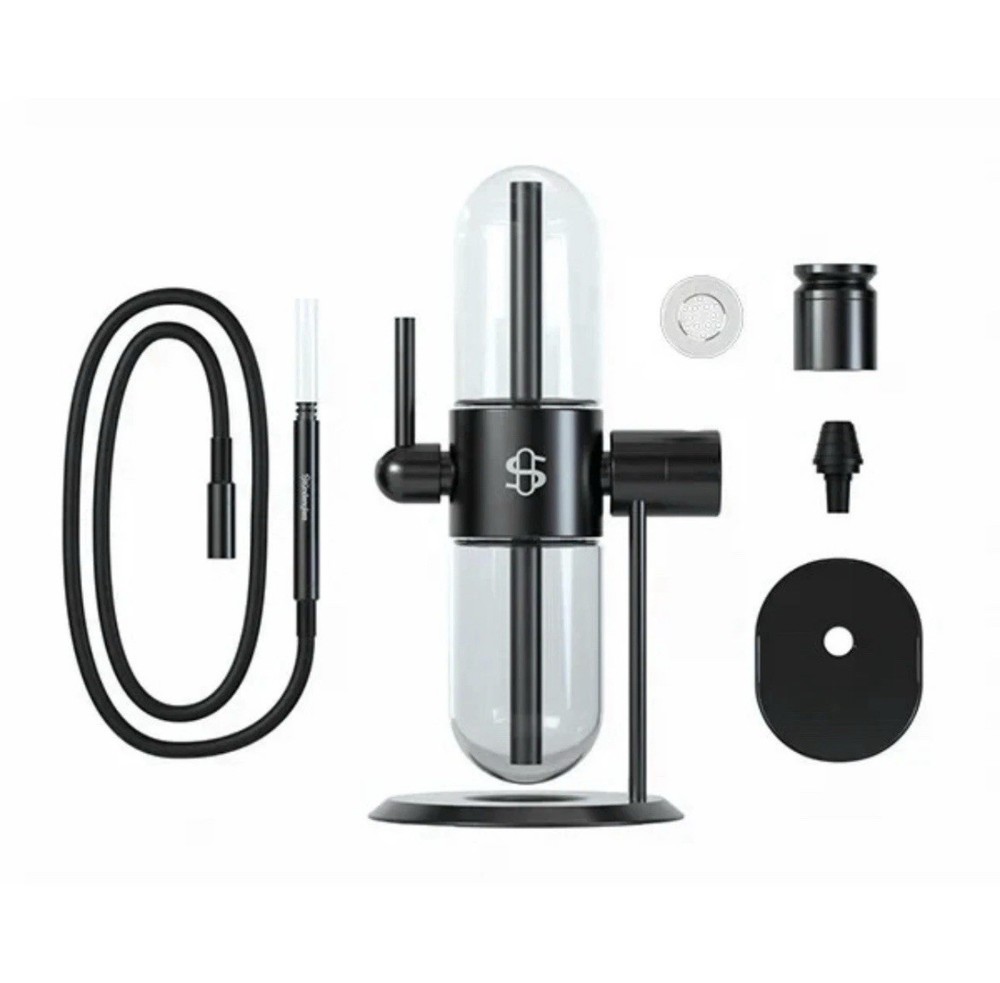 Stundenglass Gravity Infuser 360° Rotating Glass Hookah-Black