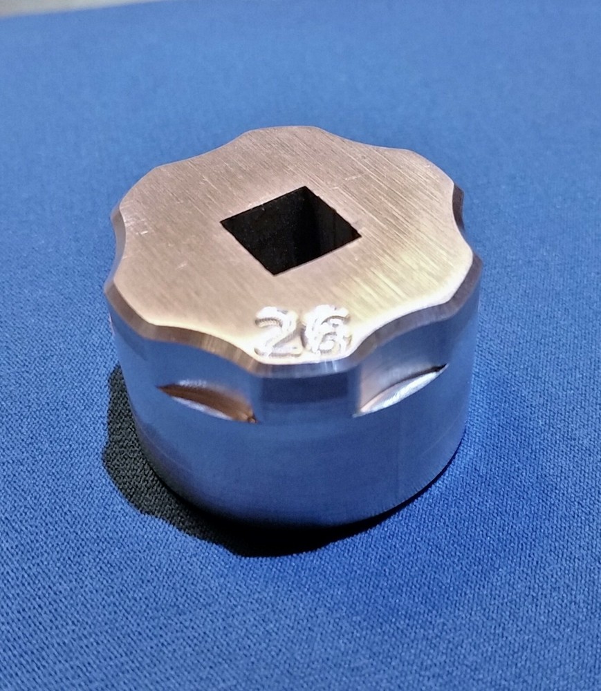 Fox GRIP 26mm Chamferless Fork Socket : Tool fits 2017-2024 Fox GRIP Forks