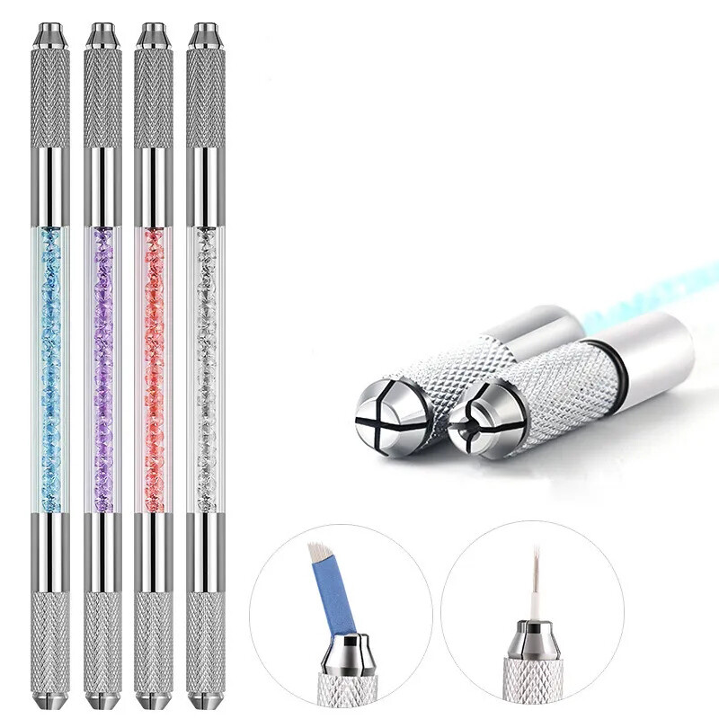 Manual Tattoo Pen Microblading Makeup Eyebrow 2 Usage For Flat or Round Needles
