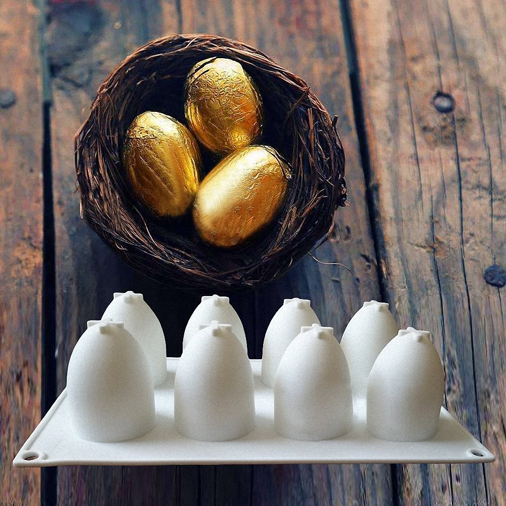 3D Easter Egg Baking Mold - Easter Egg Silicone Mold for Mousse Cake, Peanut ...