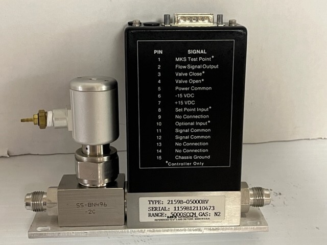MKS MASS FLOW CONTROLLER 2159B-05000RV, VCR, 5000 SCCM N2