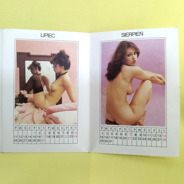 Retro Erotic Folding CALENDAR 1983-1984