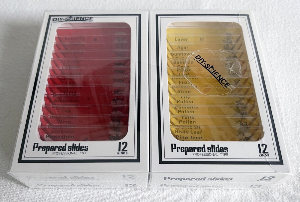 DIY Science 48-Pack Prepared Microscope Slides NEW *Itemized List* Homeschool