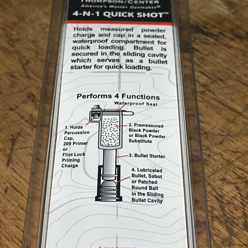 TC 54 Caliber Flintlock Cap Lock Muzzleloader Quick Load Tubes #7058 2 per pack