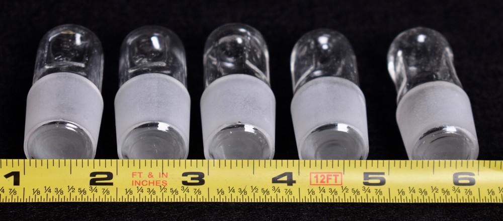 5 Count Corning # 22 Hollow Glass Stoppers