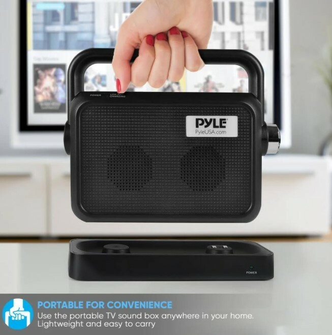 Pyle PTVSP18 Wireless TV Speaker Transmitter & Receiver Comfort Hearing System