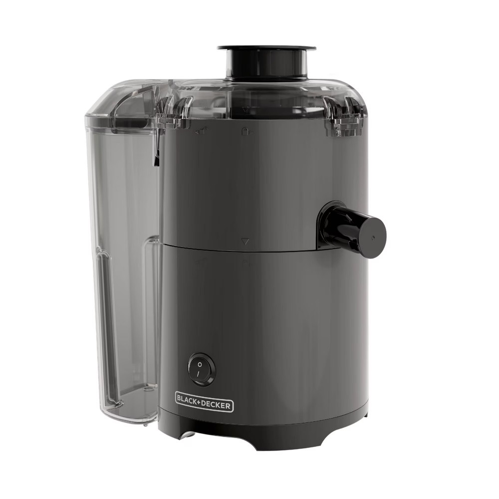 BLACK+DECKER Fruit & Vegetable Juicer Extractor, 400-Watt, Quiet, Black Plastic