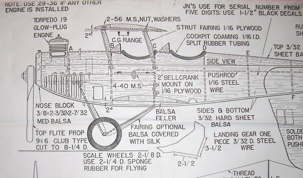 Air Trails JN-4D "Jenny" PLAN + CONSTRUCTION ARTICLE for 42" UC Model Airplane