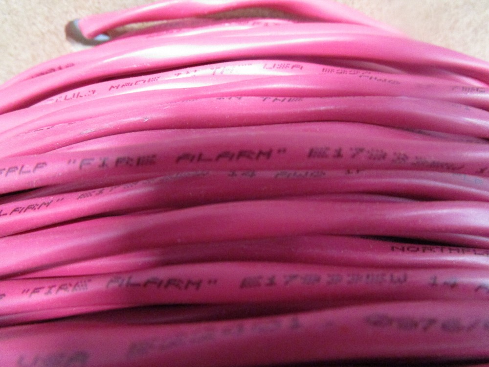 Northflex 14/2C Solid Bare Copper Fire Alarm Cable FPLP Red/1000ft