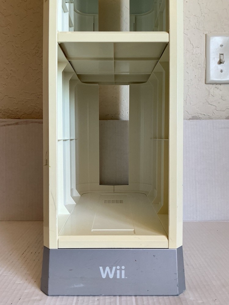 Wii Storage Tower Stand Holds Console Controllers Games Plastic LevelUp