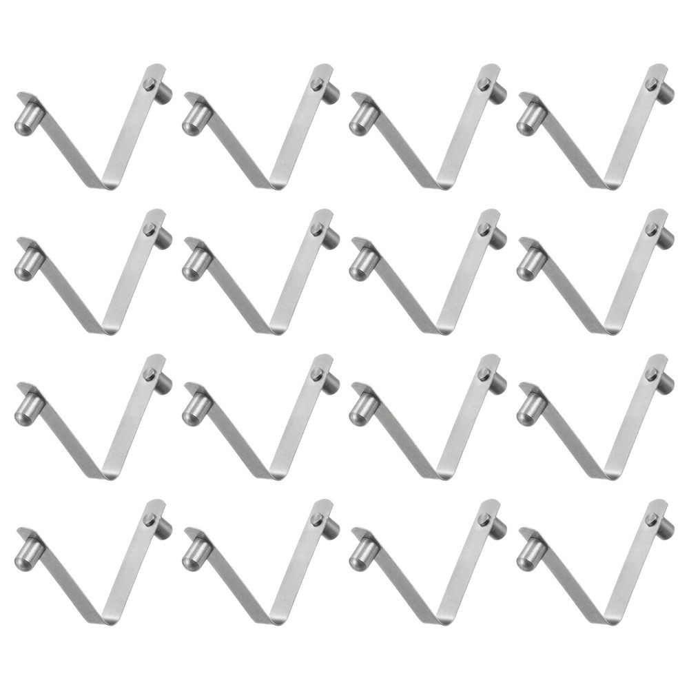 16pcs 5x7.5x35mm Double Button V-Shaped Paddle Snap Spring Clips Solid Head