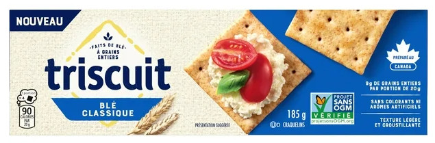 Triscuit, Classic Wheat Crackers, Light and Crispy Texture, 185g (2 Pack)