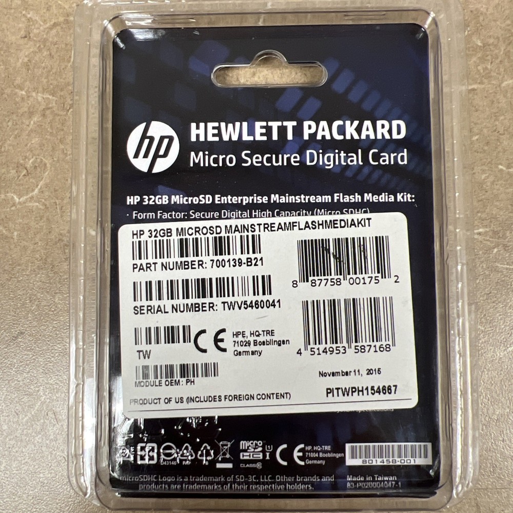 HP Micro SD Card, 700139-B21