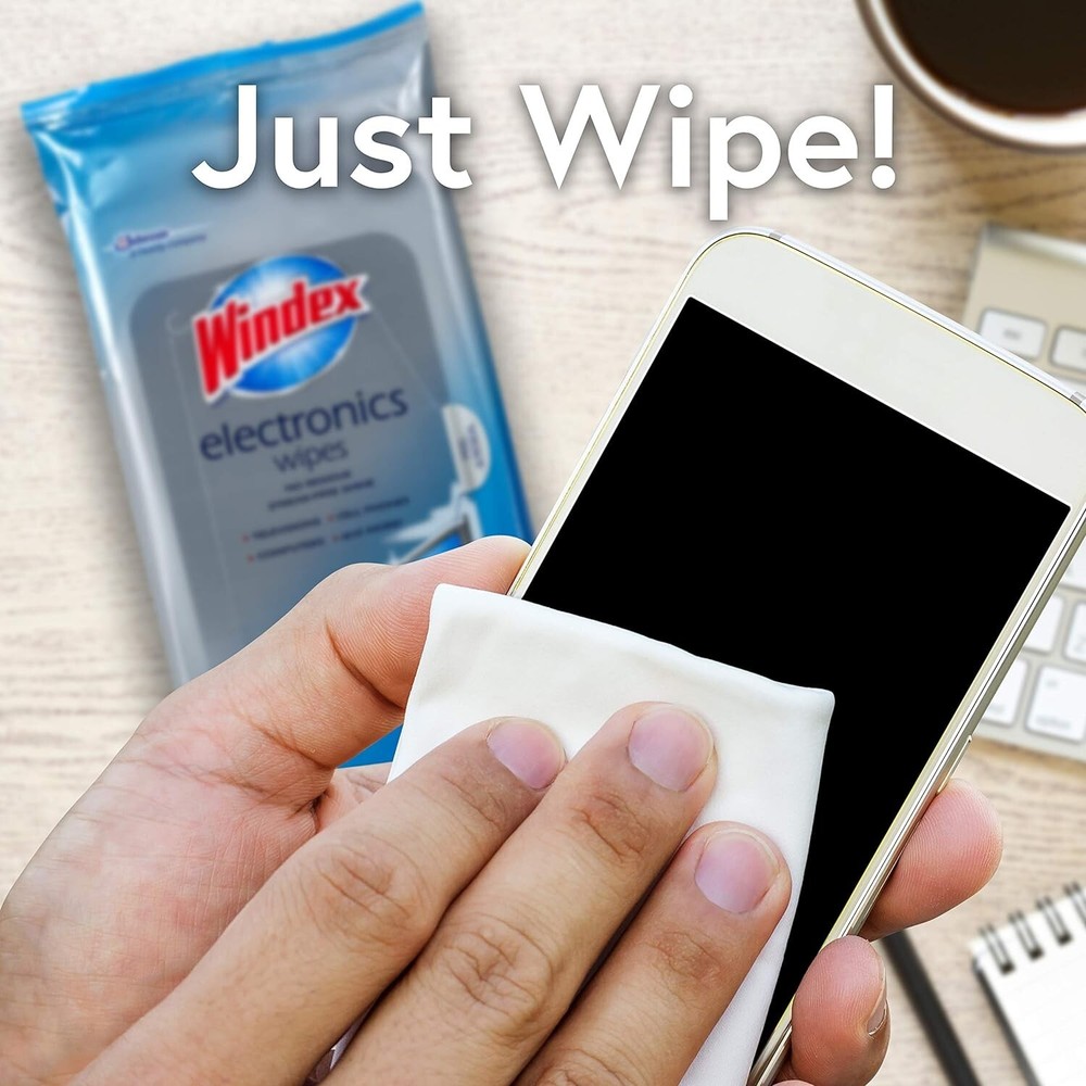 Windex Electronics Wipes, Pre-Moistened Screen Wipes
