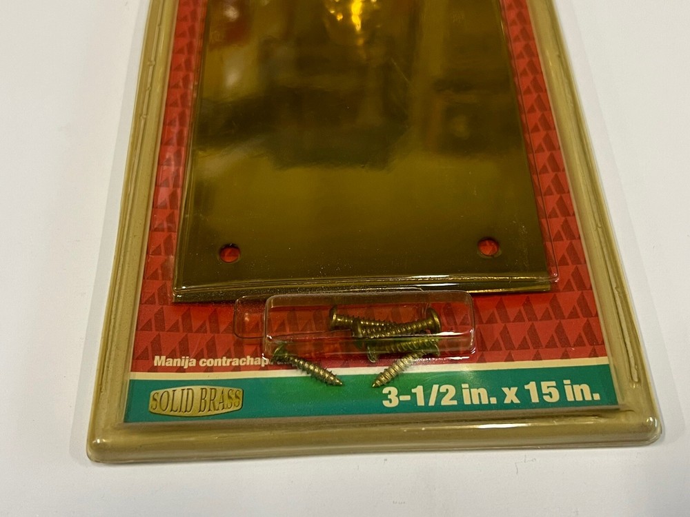 Solid Brass Door Pull Plate Handle 5301023 Ace Hardware 3-1/2" x 15"