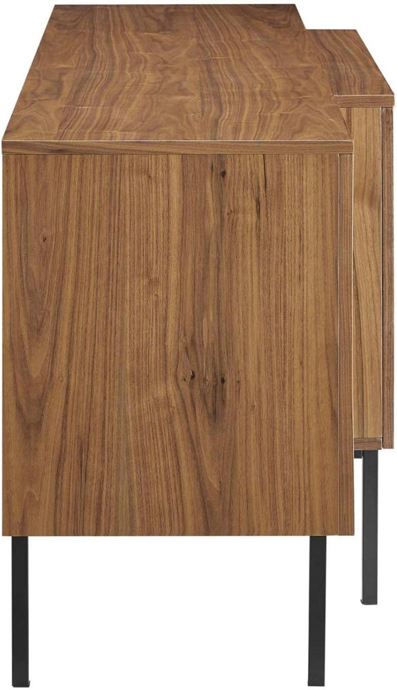 Walnut Yosemite Wood Sideboard Credenza - Stylish Storage Solution