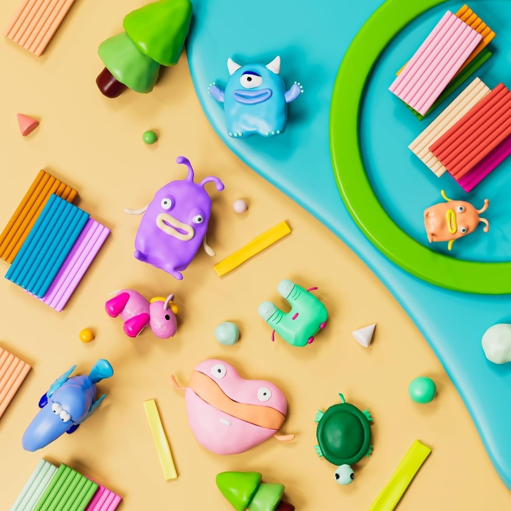 51-Color Polymer Clay Starter Kit with Tools