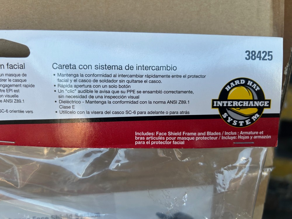 6x Jackson Hard Hat Interchange Face Shield System Frame & Blades 38425 welding
