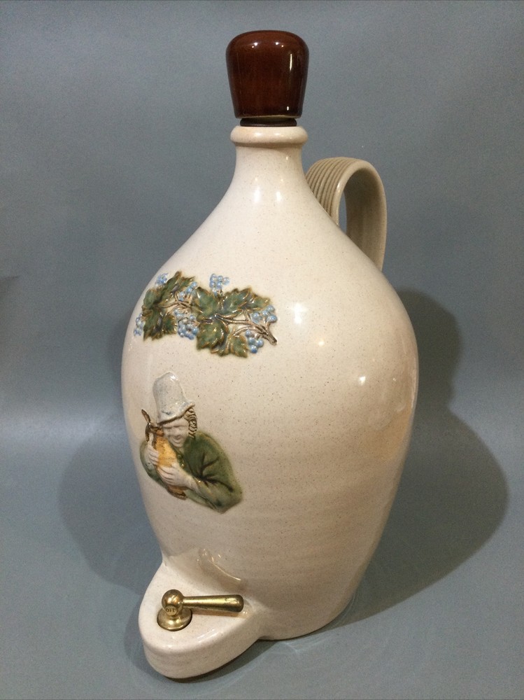 Vintage German Style Stoneware Large Flagon