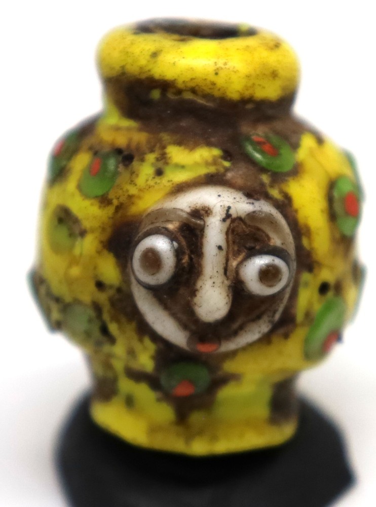 Ancient roman Gabri face bead