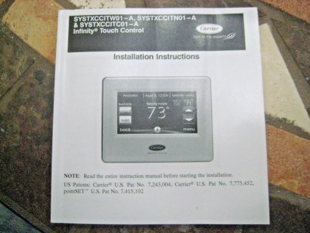 Carrier SYSTXCCITN01-A Version 10 Infinity Touch Programmable Thermostat NICE