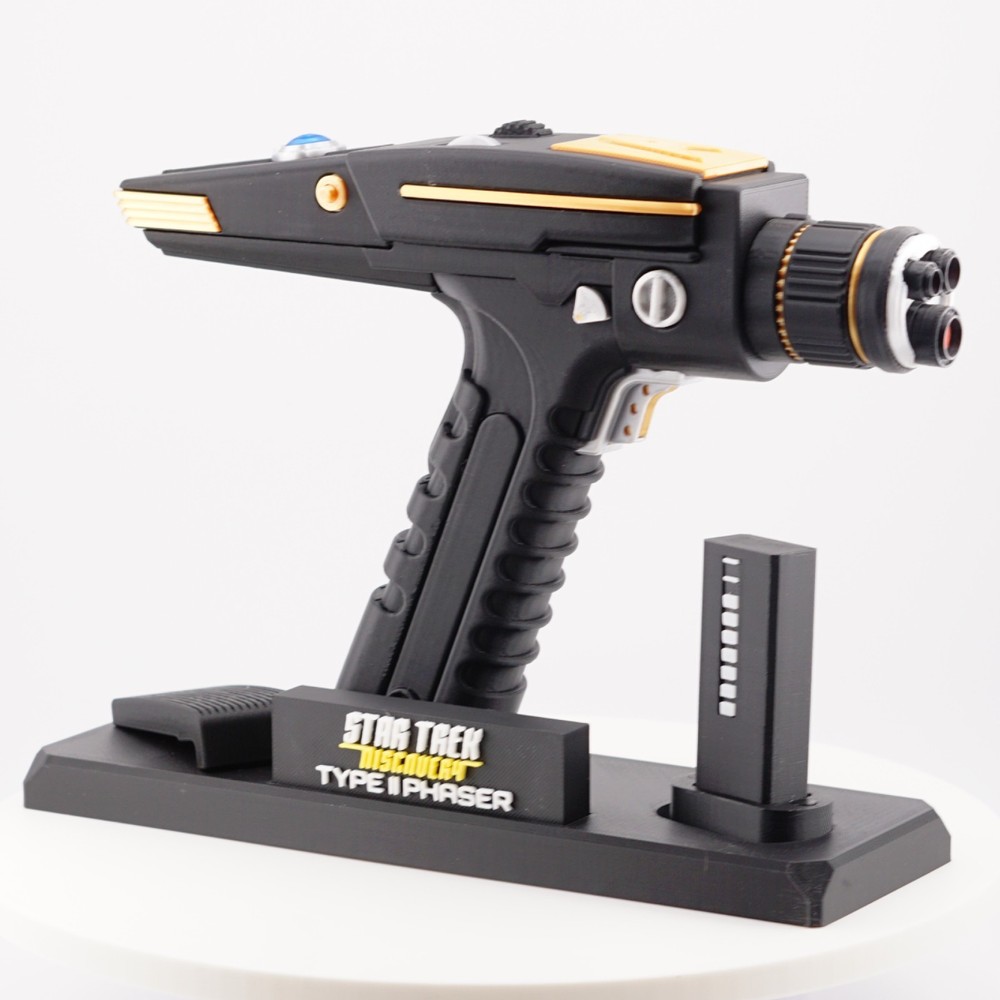 Star Trek Discovery Type 2 - Black - Phaser 3D Printed Prop w/ Moving Trigger