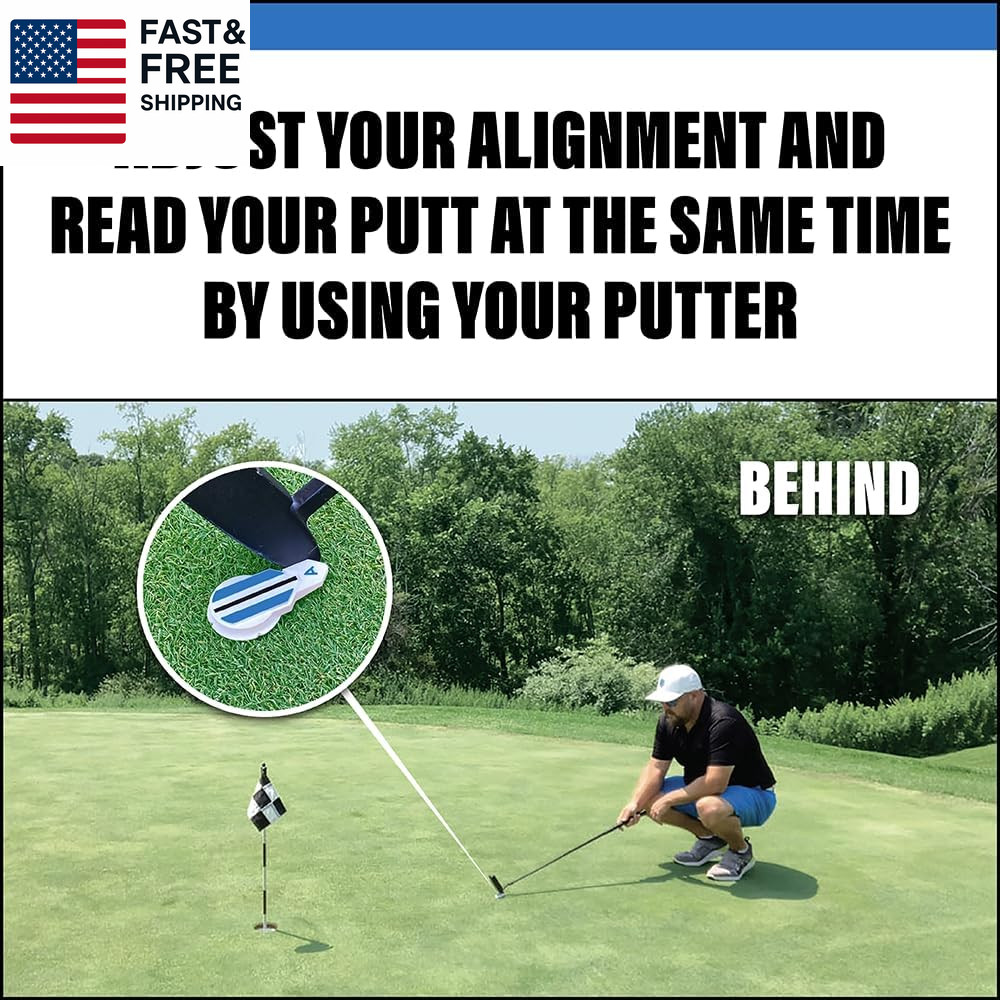 Putting Alignment Aid Tool - Golf Ball Marker - Rotate to Aim - Golf Gift Access