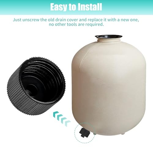 2 Pack 154712 Sand Filter Drain Cap with Gasket, Replacement for Black
