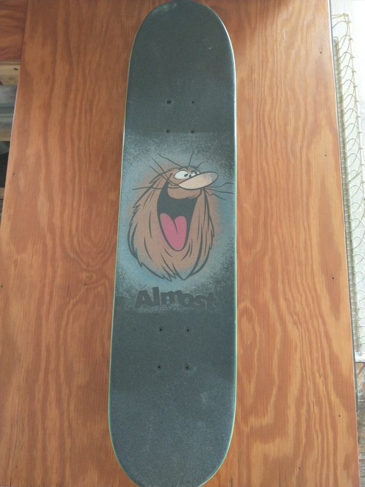 Skateboard-Original Mid Complete-Almost-Napping Caveman-7.37-Excellent Condition