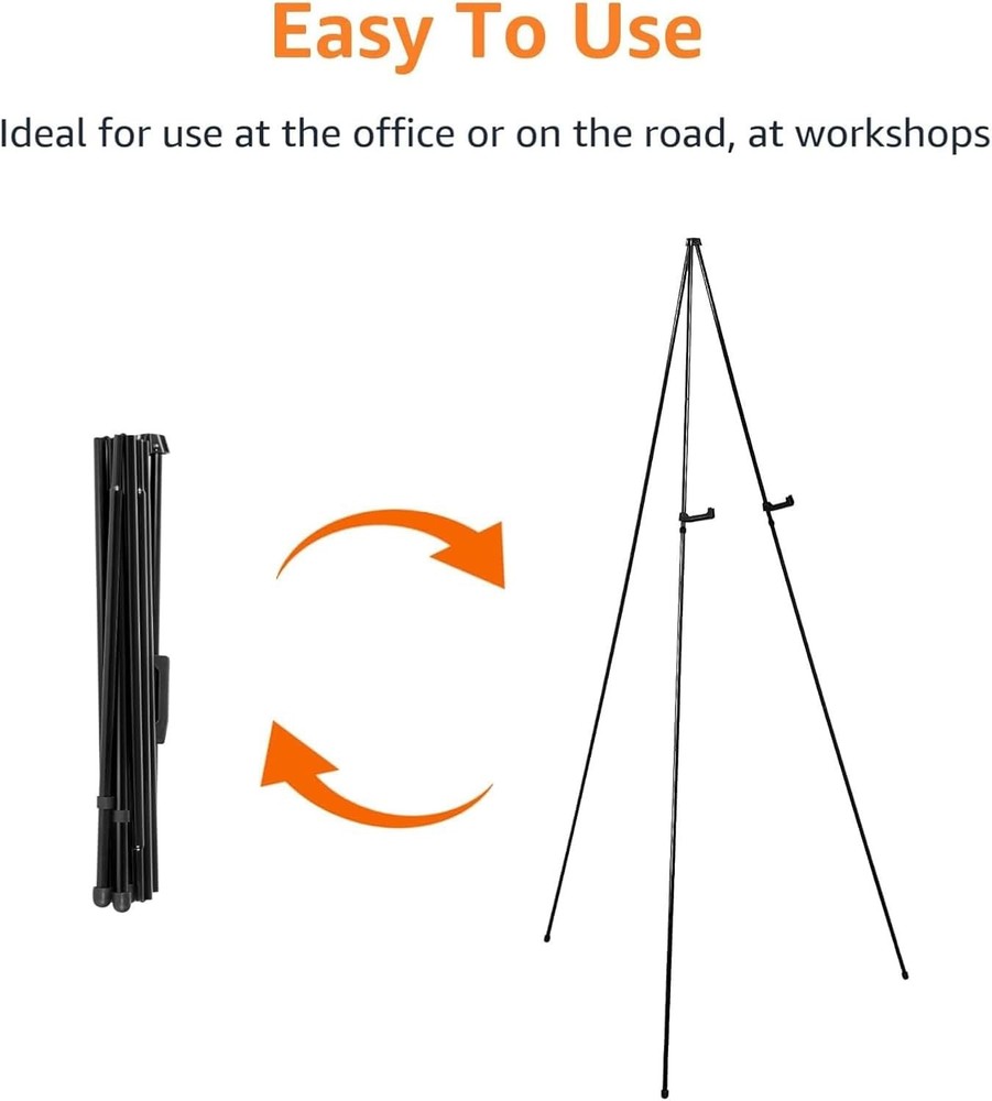 Amazon Basics Easel Stand, Lightweight, Collapsible & Portable with Tripod Base