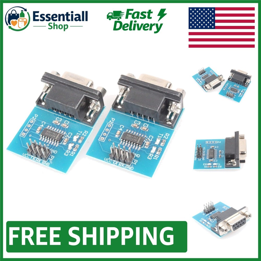 RS232 to TTL Module (Pack of 2) with Communication Indicator for Projects