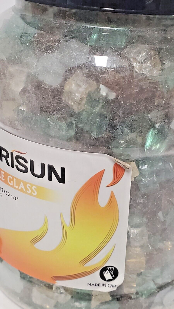 GRISUN FIRE GLASS TEMPERED 1/2 10LBS
