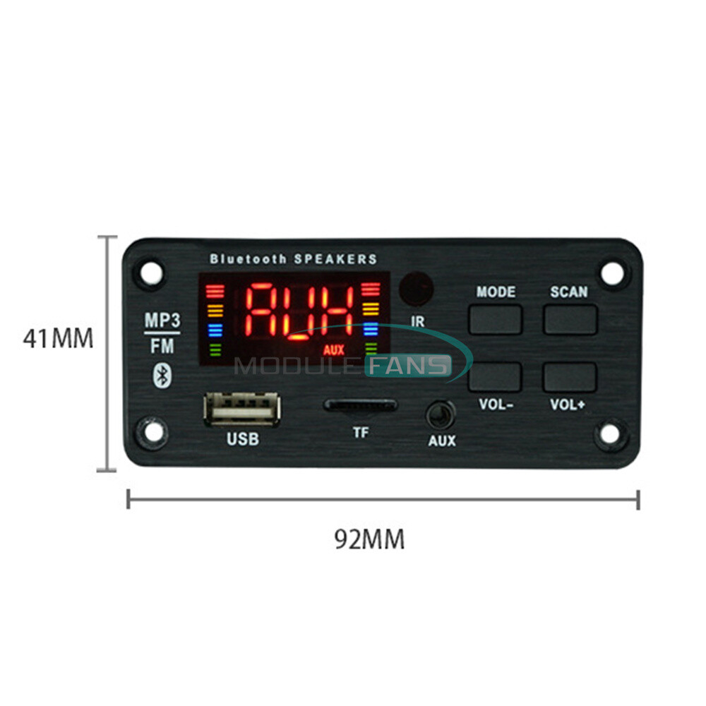 25W*2 Amplifier MP3 Player Decoder Board 12V Bluetooth5.0 Car FM Radio Module