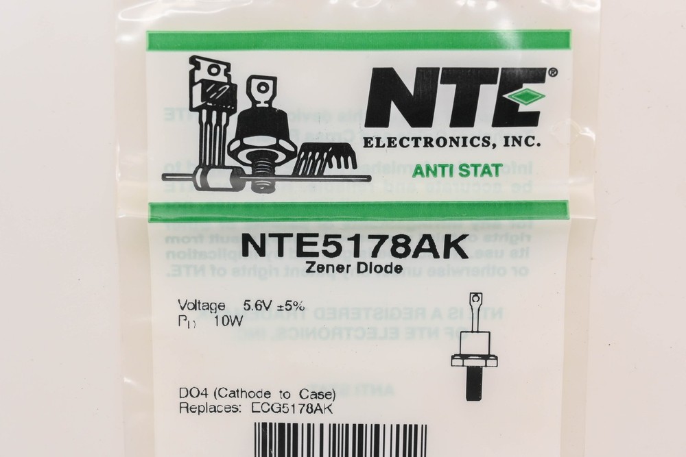 NTE NTE5178AK Zener Diode Kit NOS