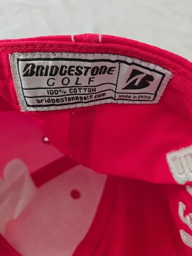 Bridgestone Golf Red Strapback Hat