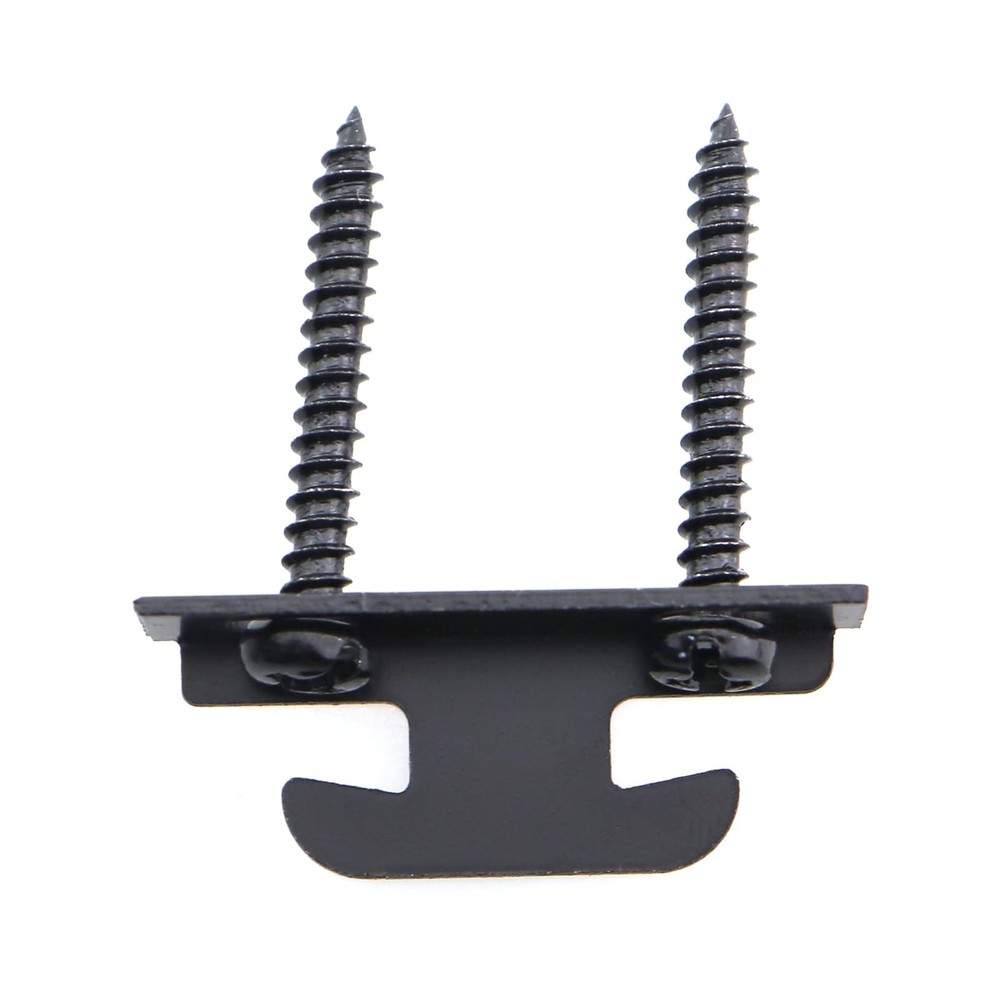 4 PCS 34mm Black Curtain Pole Bracket Hook Middle Support Double Hook