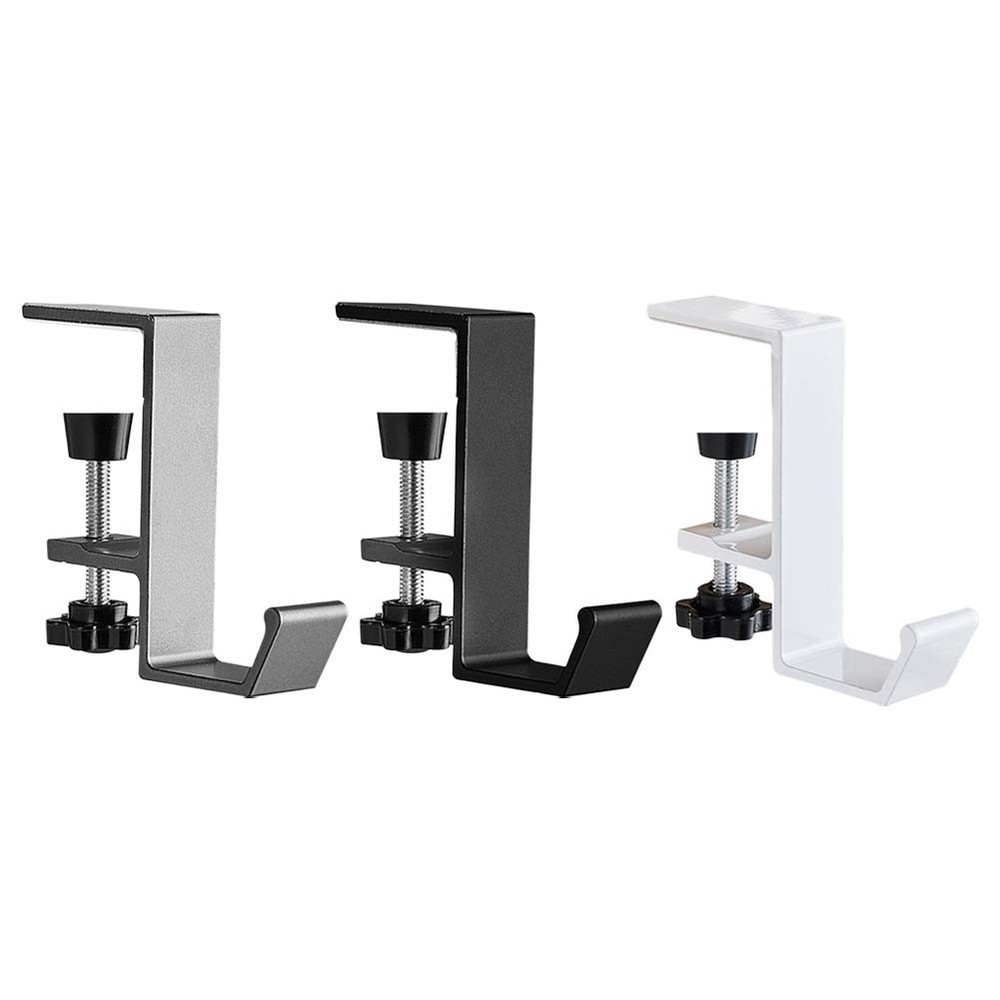 Compact Design Adjustable Clamp Hooks Set of 3 for Desktop Organization