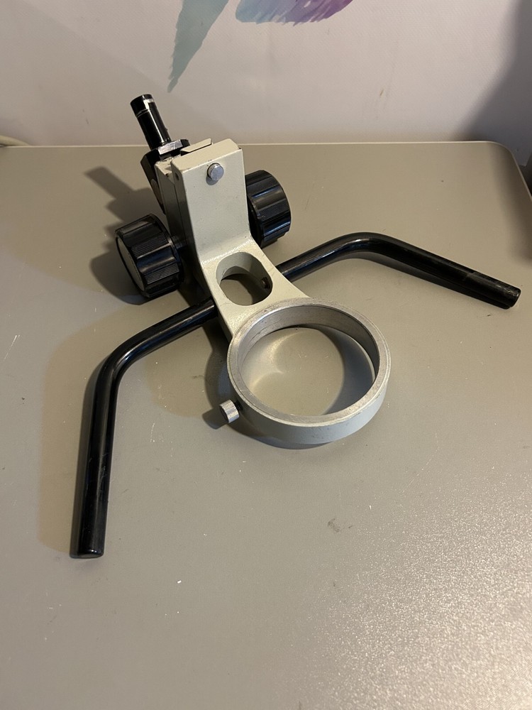 Zeiss Microscope Body Holder with Handles and Focus