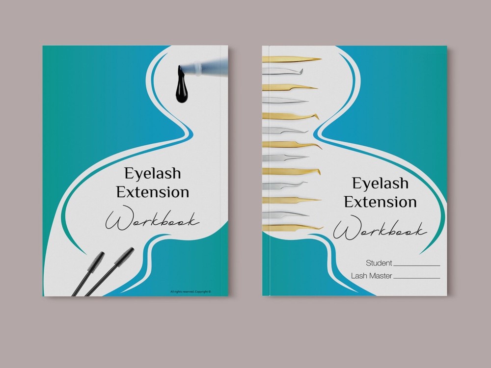 Eyelash Extension Workbook, Lash Student Practice Manual, Lash Extension Guide