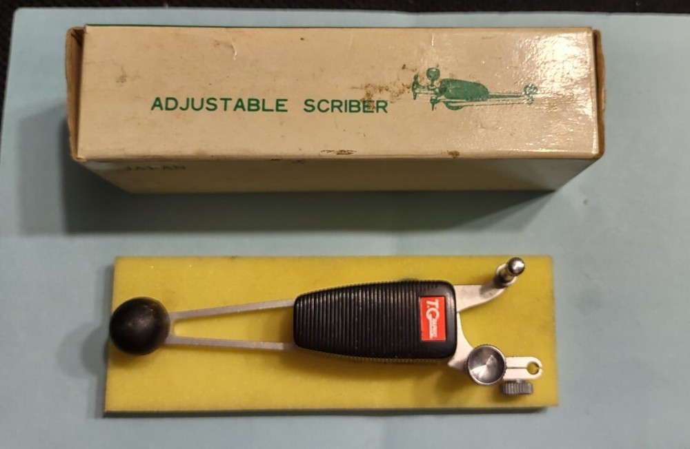 Vintage Tech Graphic Adjustable Scriber Japan New In Original Box