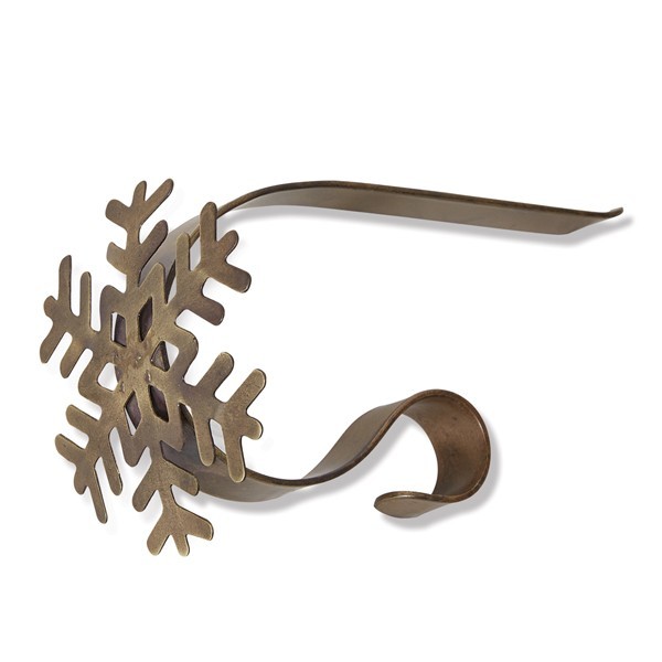 2 Snowflake scrolled Mantle/Stocking Hooks