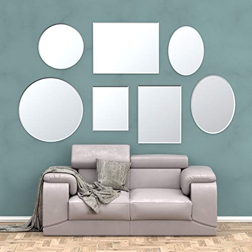 Beveled Easy Mount Mirror, 26.5" H x 19.5" W, Silver