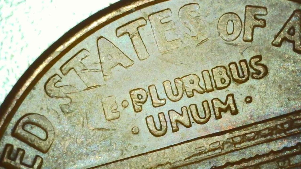 1969 D Lincoln Cent Multiple Errors: Struck thru, Tilted Collar, Dblg Columns +