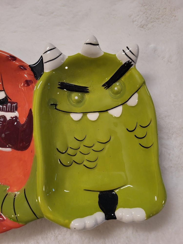Monster Madness Ceramic Candy Bowl Halloween Decoration