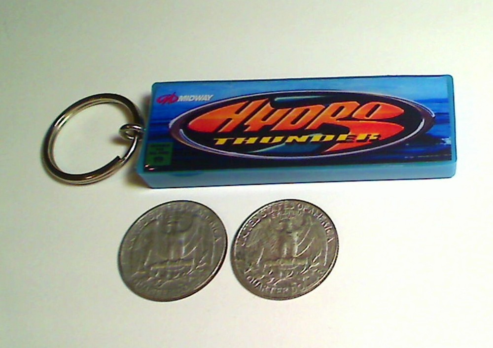 Hydro Thunder Arcade Marquee Coin Door accessory Keychain